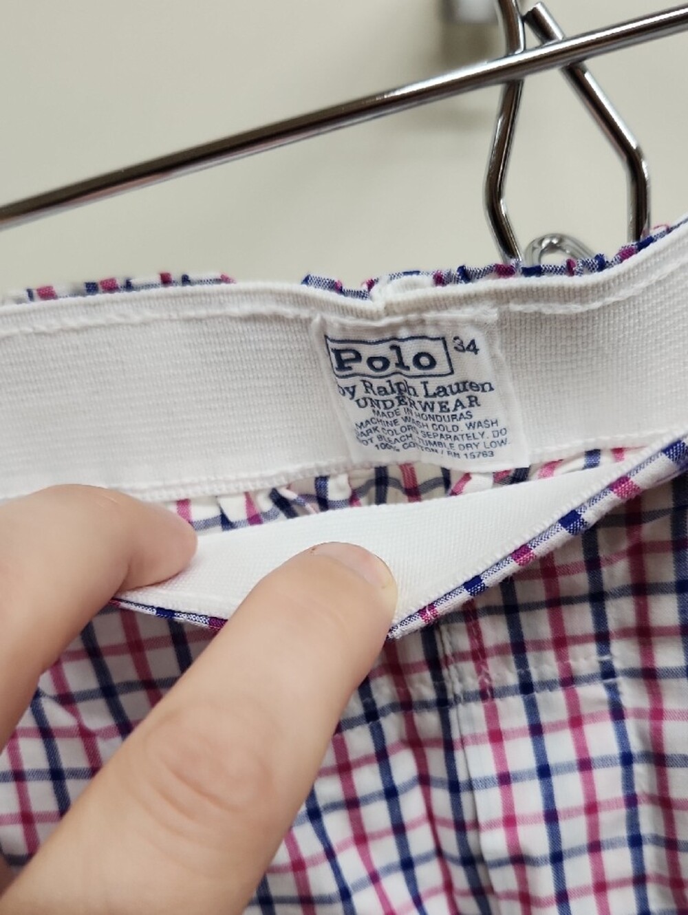 3 Polo by Ralph Lauren Red Blue Yellow White Plaid Men’s Boxers - Picture 10 of 10